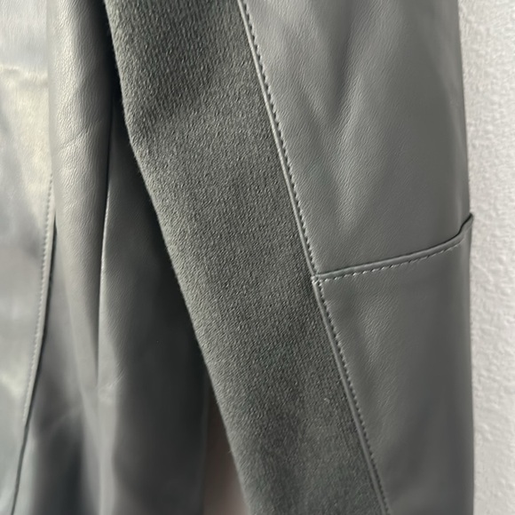 Bagatelle Grey Open Front Faux Leather Jacket - Picture 5 of 5